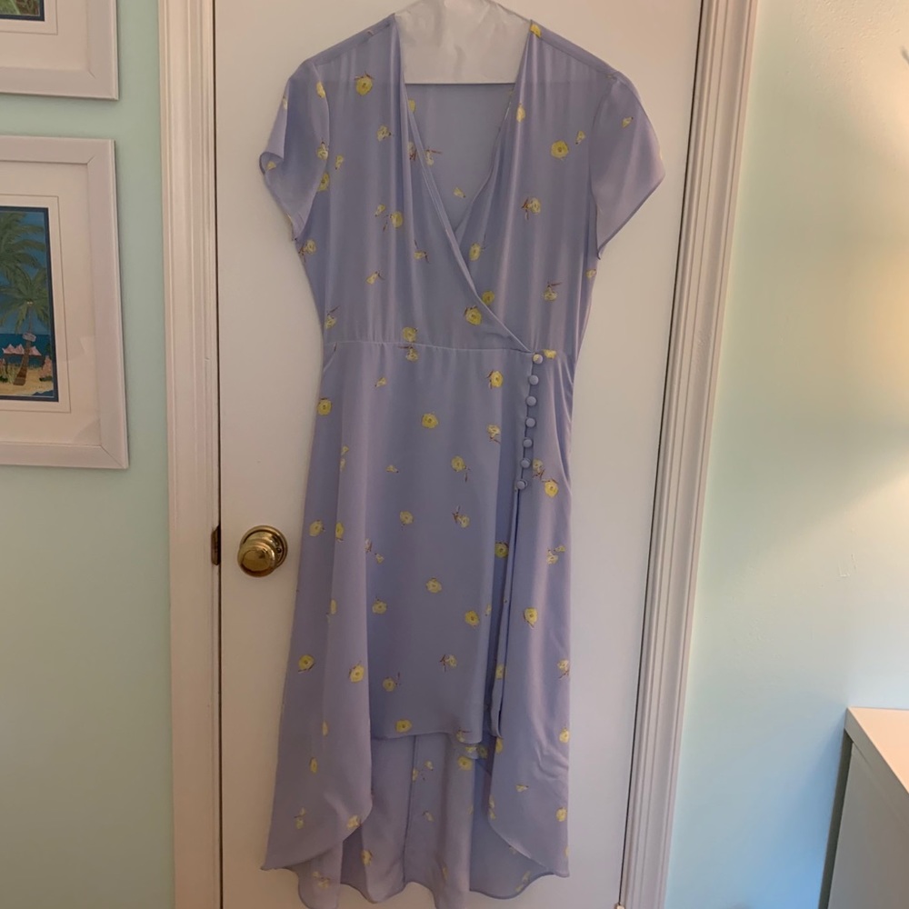 Intermix High-Low Floral Wrap Dress - Picture 3 of 8